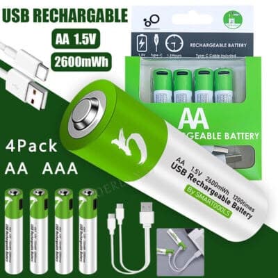 SmarToools RB40 AA 1.5V 2600mWh Rechargeable Battery (4Pcs Set)